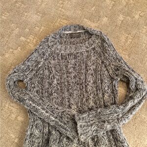 Wooden Ships Black and White Cable Knit Sweater